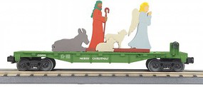MTH-Electric O-27 Flat w/Lighted Scene, Shepherd/Green MTH-Electric O-27 Flat w/Lighted Scene, Shepherd/Green