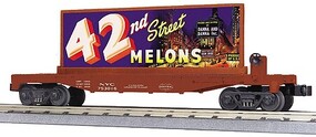 MTH-Electric O Flatcar w/Billboard NYC 52nd St. Melons