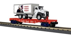 MTH-Electric O Trump Flatcar w/Box Truck w/Sound