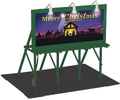 MTH-Electric O Lighted Billboard, Christmas MTH-Electric O Lighted Billboard, Christmas