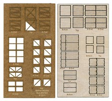 Motrack Laser-Cut Crates 6/ HO-Scale (6) Motrack Laser-Cut Crates 6/ HO-Scale (6)