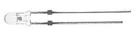 3mm Dia. White Ultra Bright LED (2) Model Railroad Electrical Accessory #1230002