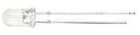 5mm Dia. White Ultra Bright LED (2) Model Railroad Electrical Accessory #1250002