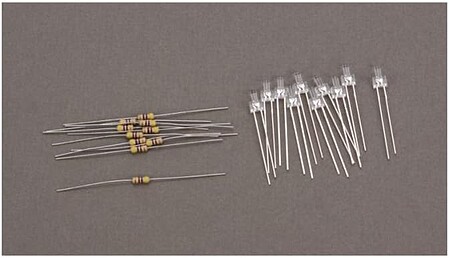 thumbnail image 2 of Miniatronics 12-826-10 2mm Yeloglo Tower LED Kit With Resistors (10 Pack) - Model RR 2 of 4