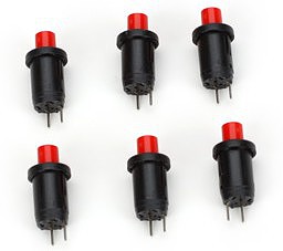 Miniatronics SPST Lamp 24vAC Sub Miniature Latching Push Button Switch (6)