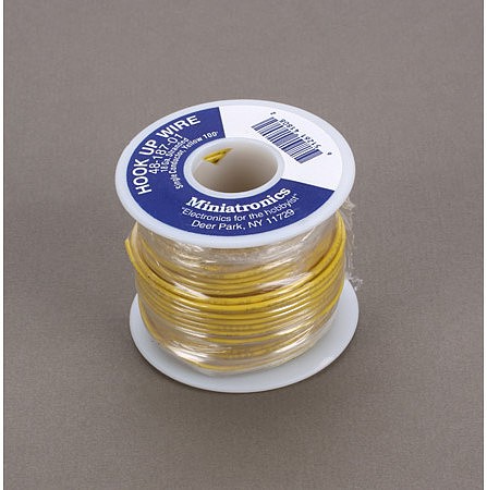 Miniatronics Wire 18ga sgl 100 yellow
