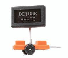 Miniatronics Detour Ahead Mobile Highway Sign w/Transformer HO Scale Model Railroad Road Accessory #8500401 Miniatronics Detour Ahead Mobile Highway Sign w/Transformer HO Scale Model Railroad Road Accessory #8500401