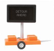 Miniatronics Detour Ahead Mobile Highway Sign w/Transformer O Scale Model Railroad Accessory #8550401 Miniatronics Detour Ahead Mobile Highway Sign w/Transformer O Scale Model Railroad Accessory #8550401