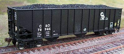 Motrak Coal Loads for Bachmann 100 Ton 3-Bay Hopper (2) HO Scale Model Train Freight Car Load #81904