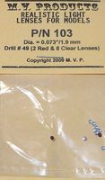 M-V-Products .073 Clear (8) & Red (2) Headlight Set Miscellaneous Train Parts #103 M-V-Products .073 Clear (8) & Red (2) Headlight Set Miscellaneous Train Parts #103
