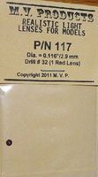 M-V-Products .116 Red (1) for 1/35 Vehicle/Military Lights Miscellaneous Train Part #117 M-V-Products .116 Red (1) for 1/35 Vehicle/Military Lights Miscellaneous Train Part #117