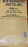M-V-Products .199 Clear (2) Headlight Set Miscellaneous Train Part #11 M-V-Products .199 Clear (2) Headlight Set Miscellaneous Train Part #11