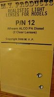 M-V-Products Clear (2) for Athearn ALCO PA Diesel Miscellaneous Train Part #12 M-V-Products Clear (2) for Athearn ALCO PA Diesel Miscellaneous Train Part #12