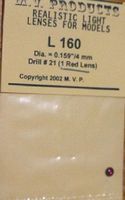 M-V-Products .159 Red (1) for HO 7'' Headlights Miscellaneous Train Part #160 M-V-Products .159 Red (1) for HO 7'' Headlights Miscellaneous Train Part #160