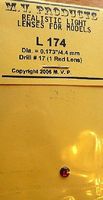 M-V-Products .173 Red (1) for HO 15'' Headlights Miscellaneous Train Part #174 M-V-Products .173 Red (1) for HO 15'' Headlights Miscellaneous Train Part #174