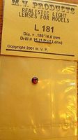 M-V-Products .180 Red (1) for HO 15'' Headlights Set Miscellaneous Train Parts #181 M-V-Products .180 Red (1) for HO 15'' Headlights Set Miscellaneous Train Parts #181