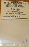 M-V-Products .086 Clear (4) Headlight Set Miscellaneous Train Parts #20 M-V-Products .086 Clear (4) Headlight Set Miscellaneous Train Parts #20