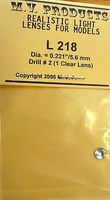 M-V-Products .221 Clear (1) Headlight Set Miscellaneous Train Parts #218 M-V-Products .221 Clear (1) Headlight Set Miscellaneous Train Parts #218