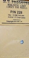 M-V-Products .228 Clear (1) Headlight Set Miscellaneous Train Part #228 M-V-Products .228 Clear (1) Headlight Set Miscellaneous Train Part #228