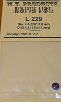 M-V-Products .228 Red (1) Headlight Set Miscellaneous Train Part #229 M-V-Products .228 Red (1) Headlight Set Miscellaneous Train Part #229