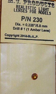 M.V .228" Amber Products #230 Headlight Lens Set 