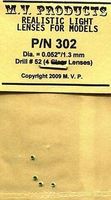 M-V-Products .052 Green (4) Headlight Set Miscellaneous Train Parts #302 M-V-Products .052 Green (4) Headlight Set Miscellaneous Train Parts #302