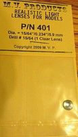M-V-Products .234 Clear (1) for HO/O Headlights Miscellaneous Lighting Parts #401 M-V-Products .234 Clear (1) for HO/O Headlights Miscellaneous Lighting Parts #401