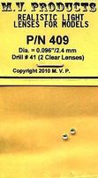 M-V-Products .096 Clear (2) Light Lenses Miscellaneous Lighting Parts #409 M-V-Products .096 Clear (2) Light Lenses Miscellaneous Lighting Parts #409