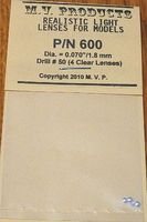 M-V-Products .070 Clear (4) Light Lenses Miscellaneous Lighting Parts #600 M-V-Products .070 Clear (4) Light Lenses Miscellaneous Lighting Parts #600