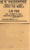 M-V-Products .046 Blue (4) for N 7 Diesel/Electric Headlights Miscellaneous Train Part #703 M-V-Products .046 Blue (4) for N 7 Diesel/Electric Headlights Miscellaneous Train Part #703