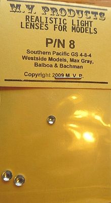 M-V-Products Clear (3) for HO Southern Pacific 4-8-4 GS4s Miscellaneous Train Part #8