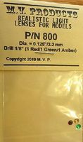 M-V-Products .125 Red (1), Green (1) & Amber (1) Light Lenses Miscellaneous Lighting Parts #800 M-V-Products .125 Red (1), Green (1) & Amber (1) Light Lenses Miscellaneous Lighting Parts #800