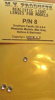 M-V-Products Clear (3) for HO Southern Pacific 4-8-4 GS4's Miscellaneous Train Part #8 M-V-Products Clear (3) for HO Southern Pacific 4-8-4 GS4's Miscellaneous Train Part #8
