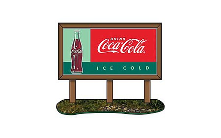 Classic-Metal-Works 1960's COKE Country Billboard Sign HO Scale