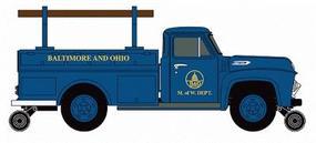 Classic-Metal-Works 1954 Ford F350 Hy-Rail Utility Truck Baltimore & Ohio HO Scale Model Railroad Vehicle #30237