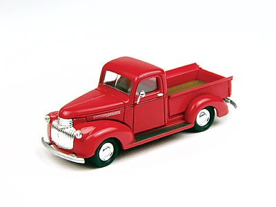 Classic-Metal-Works 1941-1946 Chevrolet Pickup Truck - Assembled - Mini Metals(R) Swift Red - HO-Scale
