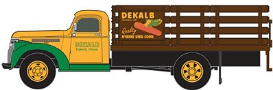 Classic-Metal-Works 1941/46 Chevy Stake Bed Truck Dekalb Seed Company HO Scale Model Railroad Vehicle #30351