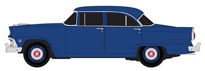 Classic-Metal-Works 1955 Ford 4-Door Sedan Mainline (Banner Blue) HO Scale Model Railroad Vehicle #30384
