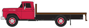 Classic-Metal-Works 1960 Ford Flatbed Truck Assembled Monte Carlo Red Cab HO Scale Model Railroad Vehicle #30411 Classic-Metal-Works 1960 Ford Flatbed Truck Assembled Monte Carlo Red Cab HO Scale Model Railroad Vehicle #30411