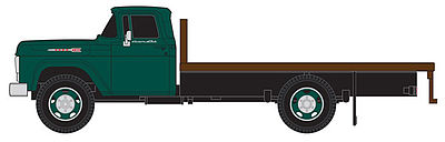 Classic-Metal-Works 1960 Ford Flatbed Truck - Assembled - Holly Green Cab HO Scale Model Railroad Vehicle #30412