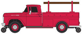 F-100 Utility Truck Red HO Scale Model Railroad Vehicle #30461