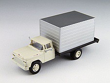 Classic-Metal-Works 60 Ford Box Truck White/Silver HO Scale Model Railroad Vehicle #30477