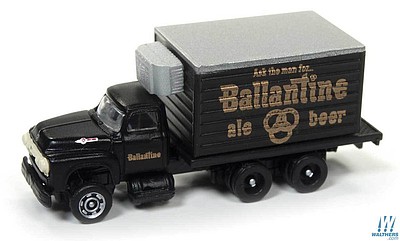 Classic-Metal-Works 1960 Ford Refrigerated Box Truck Ballantine Beer HO Scale Model Railroad Vehicle #30497