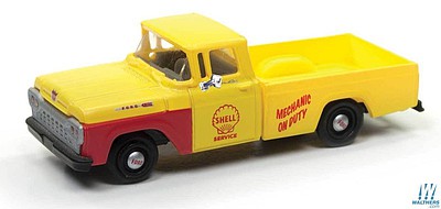 Classic-Metal-Works 1960 Ford F-100 Pickup Truck Shell Oil Service HO Scale Model Railroad Vehicle #30499