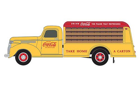 Classic-Metal-Works 1940s Chevy Beverage Bottle Delivery Truck Coca Cola HO Scale Model Railroad Vehicle #30562