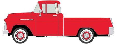 Classic-Metal-Works 1955 Chevy Pickup Cameo Red with Ivory HO Scale Model Railroad Vehicle #30623