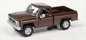 Classic-Metal-Works 1979 Chevrolet Fleetside Pickup Truck #3 (Brown) HO Scale Model Railroad Vehicle #30637