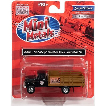 Classic-Metal-Works HO 57 Chevy Stakebed Truck Marvel Oil