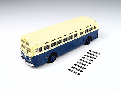 Classic-Metal-Works GMC TDH3610 Transit Bus Blue w/Cream Roof HO Scale Model Railroad Vehicle #32307