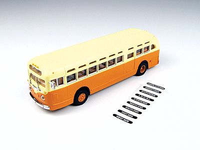 Classic-Metal-Works GMC TD 3610 Transit Bus - Orange w/Cream Roof HO Scale Model Railroad Vehicle #32308